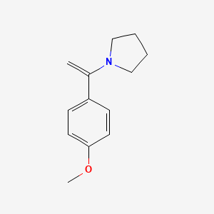 molecular formula C13H17NO B14455396 Pyrrolidine, 1-[1-(4-methoxyphenyl)ethenyl]- CAS No. 73031-42-2