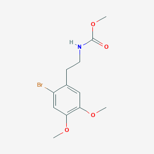 molecular formula C12H16BrNO4 B14455428 methyl N-[2-(2-bromo-4,5-dimethoxyphenyl)ethyl]carbamate CAS No. 74054-31-2
