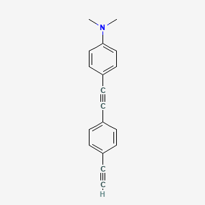 molecular formula C18H15N B1445544 4-((4-Ethynylphenyl)ethynyl)-N,N-dimethylaniline CAS No. 778593-53-6