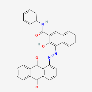 molecular formula C31H19N3O4 B14455460 4-((9,10-Dihydro-9,10-dioxo-1-anthryl)azo)-3-hydroxy-N-phenylnaphthalene-2-carboxamide CAS No. 72845-91-1