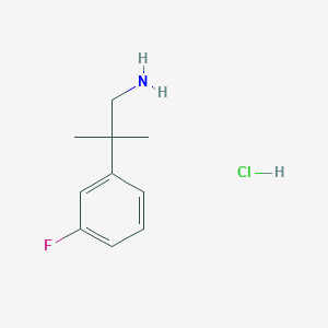 2-(3-Fluorophenyl)-2-methylpropan-1-amine hydrochloride