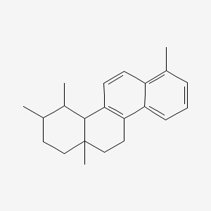 molecular formula C22H28 B14455480 Chrysene, 1,2,3,4,4a,11,12,12a-octahydro-3,4,7,12a-tetramethyl- CAS No. 74229-82-6