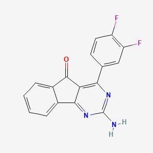 molecular formula C17H9F2N3O B1445549 2-Amino-4-(3,4-difluorophenyl)-5H-indeno[1,2-d]pyrimidin-5-one CAS No. 713514-76-2