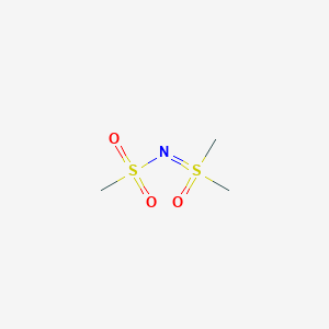molecular formula C3H9NO3S2 B14455504 N-[Dimethyl(oxo)-lambda~6~-sulfanylidene]methanesulfonamide CAS No. 70355-69-0