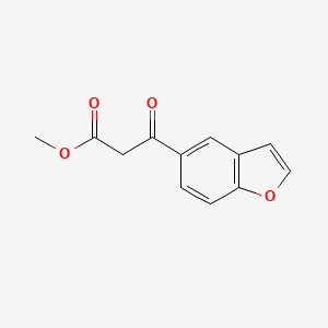molecular formula C12H10O4 B1445555 Methyl 3-(benzofuran-5-yl)-3-oxopropanoate CAS No. 1404448-87-8