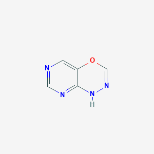 molecular formula C5H4N4O B14455558 1H-Pyrimido[4,5-E][1,3,4]oxadiazine CAS No. 74664-58-7