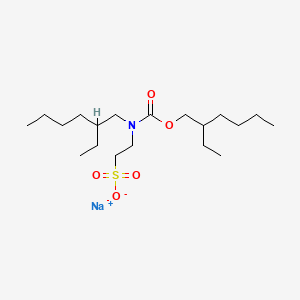 molecular formula C19H38NNaO5S B14455569 Sodium 2-ethylhexyl (2-ethylhexyl)(2-sulphonatoethyl)carbamate CAS No. 72845-89-7