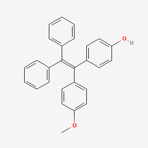 molecular formula C27H22O2 B14455577 4-[1-(4-Methoxyphenyl)-2,2-diphenylethenyl]phenol CAS No. 76119-71-6