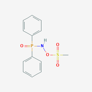 molecular formula C13H14NO4PS B14455584 N-[(Methanesulfonyl)oxy]-P,P-diphenylphosphinic amide CAS No. 73452-22-9