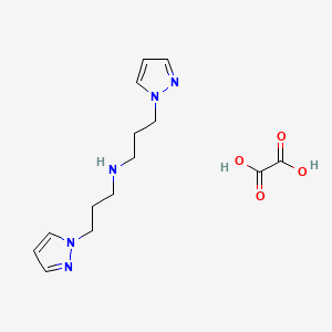 molecular formula C14H21N5O4 B1445559 3-(1H-Pyrazol-1-yl)-N-[3-(1H-pyrazol-1-yl)propyl]-1-propanamine oxalate CAS No. 1421769-48-3