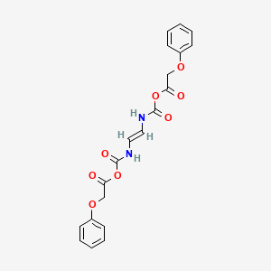 molecular formula C20H18N2O8 B14455595 N,N'-Vinylenebis(phenoxyacetic acid carbamic acid anhydride) CAS No. 73622-93-2