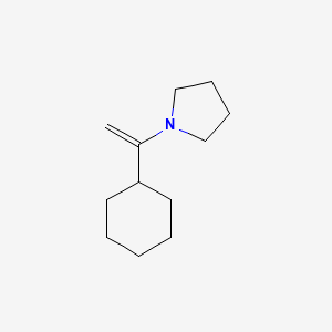 molecular formula C12H21N B14455609 1-(1-Cyclohexylethenyl)pyrrolidine CAS No. 76833-14-2