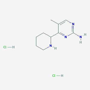 5-Methyl-4-(piperidin-2-yl)pyrimidin-2-amine dihydrochloride