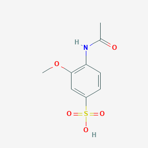 molecular formula C9H11NO5S B14455644 4-Acetamido-3-methoxybenzene-1-sulfonic acid CAS No. 76382-59-7
