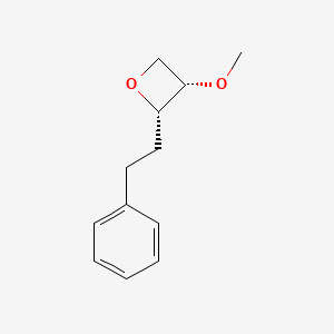 molecular formula C12H16O2 B14455647 3,5-Anhydro-1,2-dideoxy-4-O-methyl-1-phenyl-L-threo-pentitol CAS No. 74824-84-3