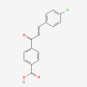 molecular formula C16H11ClO3 B14455683 4-[3-(4-Chlorophenyl)acryloyl]benzoic acid CAS No. 71447-39-7