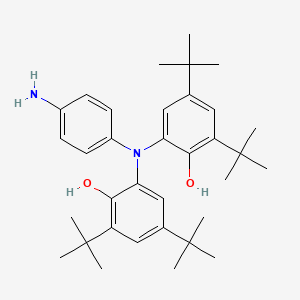 molecular formula C34H48N2O2 B1445575 6,6'-((4-Aminophenyl)azanediyl)bis(2,4-di-tert-butylphenol) CAS No. 4810-23-5