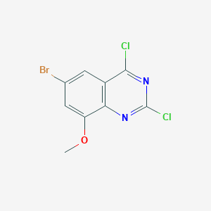 B1445579 6-Bromo-2,4-dichloro-8-methoxyquinazoline CAS No. 864292-36-4