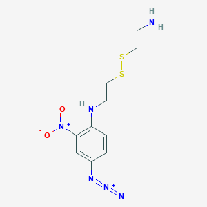 molecular formula C10H14N6O2S2 B14455799 N-{2-[(2-Aminoethyl)disulfanyl]ethyl}-4-azido-2-nitroaniline CAS No. 73279-41-1