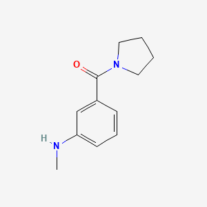 molecular formula C12H16N2O B1445582 N-methyl-3-(pyrrolidine-1-carbonyl)aniline CAS No. 1824368-02-6