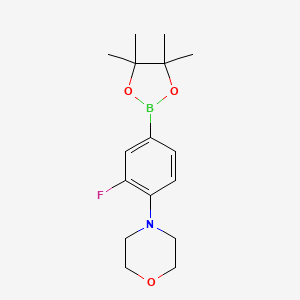 4-(2-Fluoro-4-(4,4,5,5-tetramethyl-1,3,2-dioxaborolan-2-yl)phenyl)morpholine