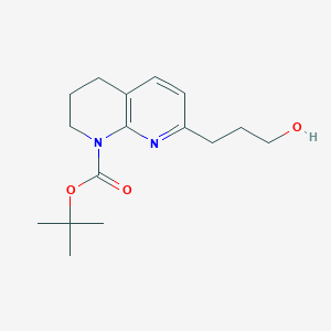 Tert-butyl 7-(3-hydroxypropyl)-3,4-dihydro-1,8-naphthyridine-1(2H)-carboxylate