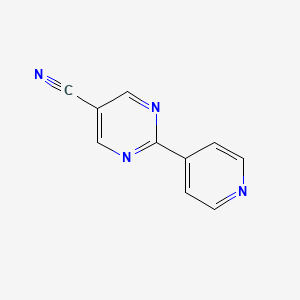molecular formula C10H6N4 B1445600 2-(Pyridin-4-YL)pyrimidine-5-carbonitrile CAS No. 1158735-19-3