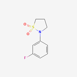 molecular formula C9H10FNO2S B1445601 N-(3-Fluorophenyl)-1,3-propanesultam CAS No. 1225954-22-2