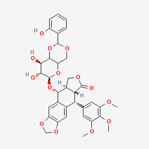 molecular formula C35H36O14 B14456054 Podophyllotoxin-salicyliden-glucosid [German] CAS No. 73839-75-5