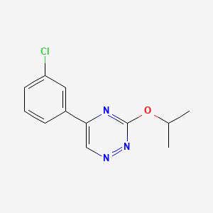 molecular formula C12H12ClN3O B14456087 as-Triazine, 5-(m-chlorophenyl)-3-isopropoxy- CAS No. 74417-10-0