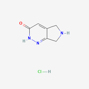 molecular formula C6H8ClN3O B1445609 6,7-Dihydro-2H-pyrrolo[3,4-c]pyridazin-3(5H)-one hydrochloride CAS No. 1415550-33-2