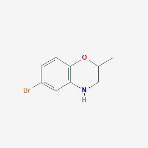 molecular formula C9H10BrNO B1445610 6-Bromo-2-methyl-3,4-dihydro-2H-benzo[B][1,4]oxazine CAS No. 1254332-81-4