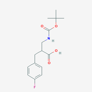 molecular formula C15H20FNO4 B1445612 3-((tert-Butoxycarbonyl)amino)-2-(4-fluorobenzyl)propanoic acid CAS No. 1255099-58-1