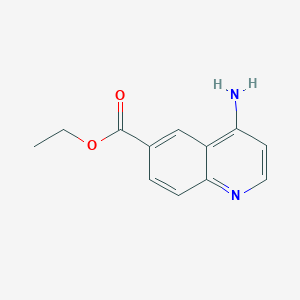 molecular formula C12H12N2O2 B1445618 乙基4-氨基喹啉-6-羧酸酯 CAS No. 1416440-06-6