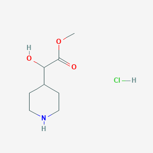molecular formula C8H16ClNO3 B1445622 Methyl 2-hydroxy-2-(piperidin-4-yl)acetate hydrochloride CAS No. 1423026-48-5