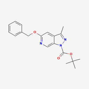 molecular formula C19H21N3O3 B1445630 1-Boc-5-(苄氧基)-3-甲基-1H-吡唑并[3,4-C]吡啶 CAS No. 1311254-55-3