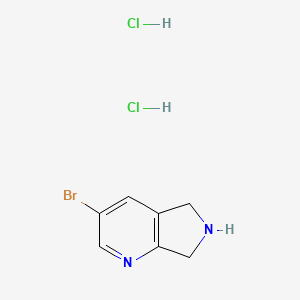 molecular formula C7H9BrCl2N2 B1445631 3-Bromo-6,7-dihydro-5H-pyrrolo[3,4-b]pyridine dihydrochloride CAS No. 1956382-38-9