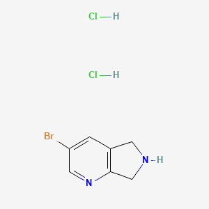 molecular formula C7H9BrCl2N2 B1445631 3-Bromo-6,7-dihydro-5H-pyrrolo[3,4-B]pyridine 2hcl CAS No. 1956382-38-9