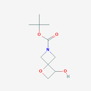 molecular formula C10H17NO4 B1445632 Tert-butyl 3-hydroxy-1-oxa-6-azaspiro[3.3]heptane-6-carboxylate CAS No. 1349199-63-8