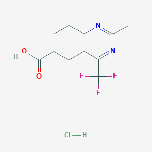 2-Methyl-4-(trifluoromethyl)-5,6,7,8-tetrahydroquinazoline-6-carboxylic acid hydrochloride
