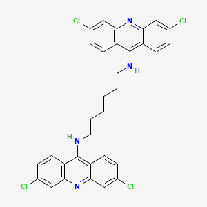molecular formula C32H26Cl4N4 B14456422 N,N'-Bis(3,6-dichloro-9-acridinyl)-1,6-hexanediamine CAS No. 75340-79-3