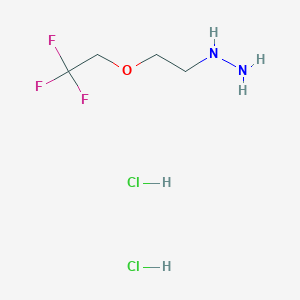 molecular formula C4H11Cl2F3N2O B1445648 [2-(2,2,2-三氟乙氧基)乙基]肼二盐酸盐 CAS No. 1423034-21-2