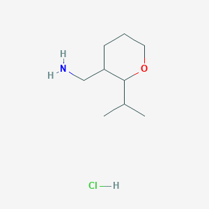 molecular formula C9H20ClNO B1445656 [2-(Propan-2-yl)oxan-3-yl]methanamine hydrochloride CAS No. 1375969-06-4
