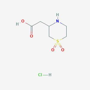 2-(1,1-Dioxo-1lambda6-thiomorpholin-3-yl)acetic acid hydrochloride