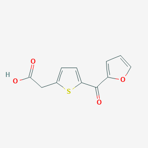 molecular formula C11H8O4S B1445670 [5-(2-Furoyl)-2-thienyl]acetic acid CAS No. 1447966-09-7