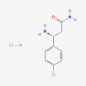 (3R)-3-amino-3-(4-chlorophenyl)propanamide hydrochloride