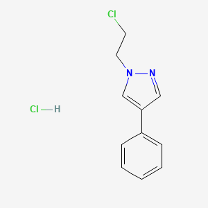 1-(2-chloroethyl)-4-phenyl-1H-pyrazole hydrochloride