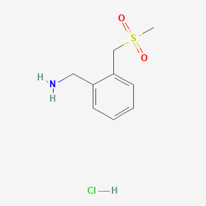 molecular formula C9H14ClNO2S B1445678 [2-(Methanesulfonylmethyl)phenyl]methanamine hydrochloride CAS No. 25195-67-9