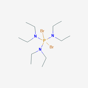molecular formula C12H30Br2N3P B14456848 1,1-Dibromo-N,N,N',N',N'',N''-hexaethyl-lambda~5~-phosphanetriamine CAS No. 73954-64-0