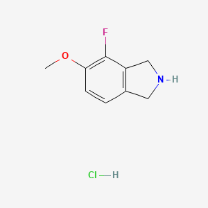 molecular formula C9H11ClFNO B1445687 4-Fluoro-5-methoxyisoindoline hydrochloride CAS No. 1447606-44-1